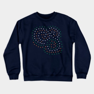 Green White Orange Dots for St Patricks Day Crewneck Sweatshirt